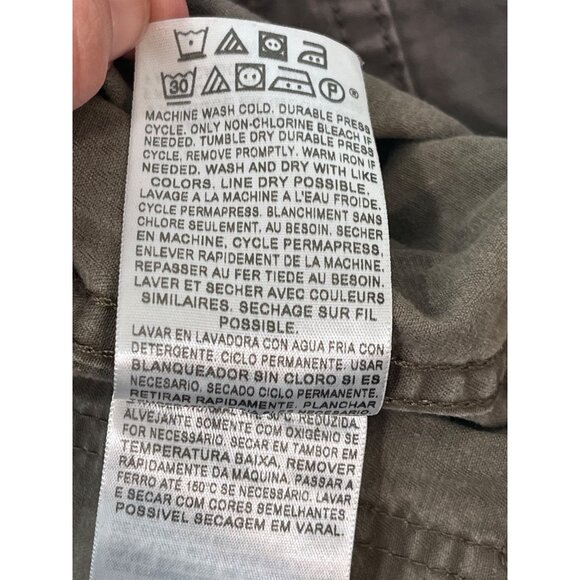 Levis Womens Hooded Olive Green Cotton Cargo‎ Jacket Size M - Picture 11 of 12